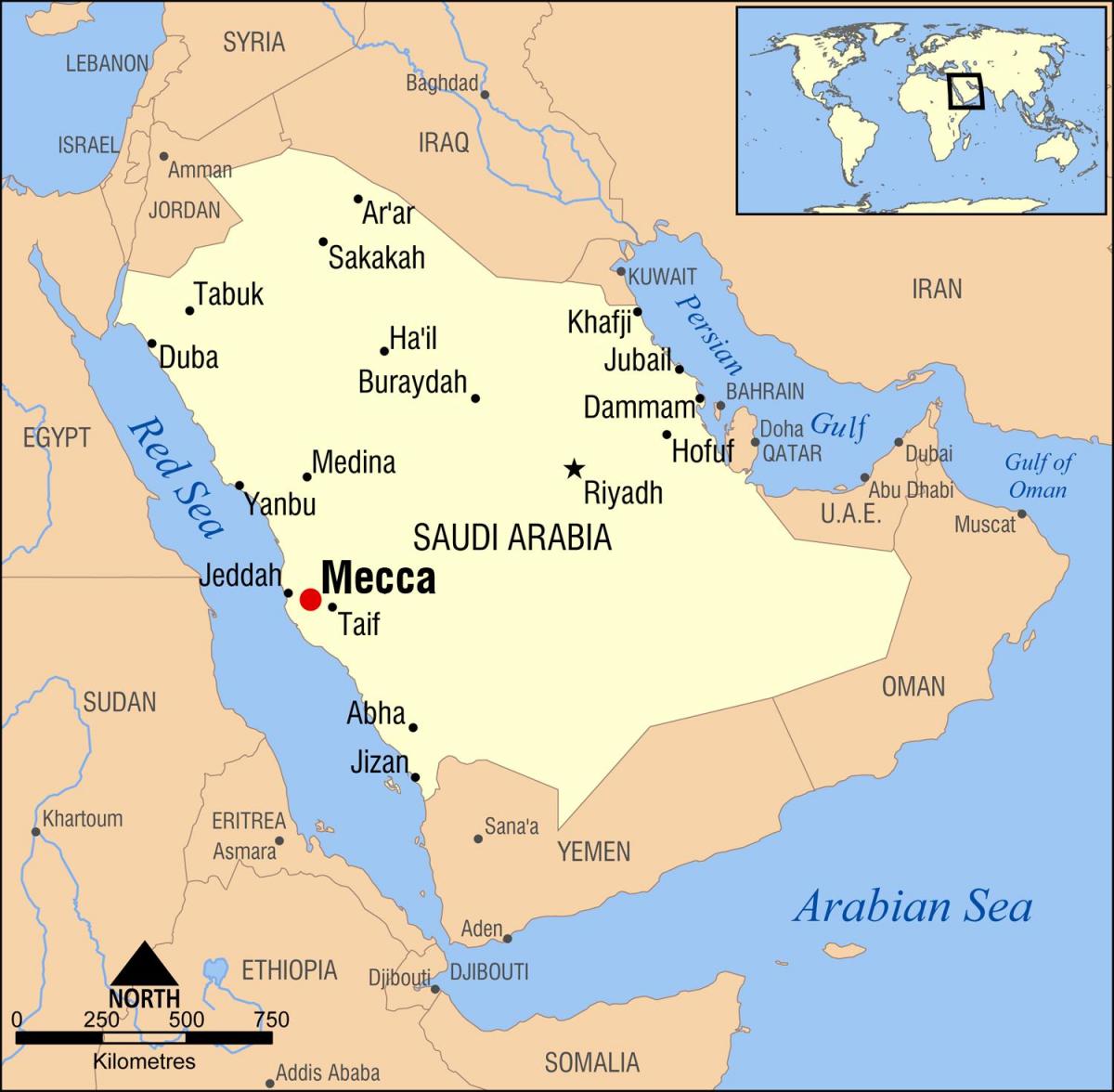 peta hijrah jalan Mekah
