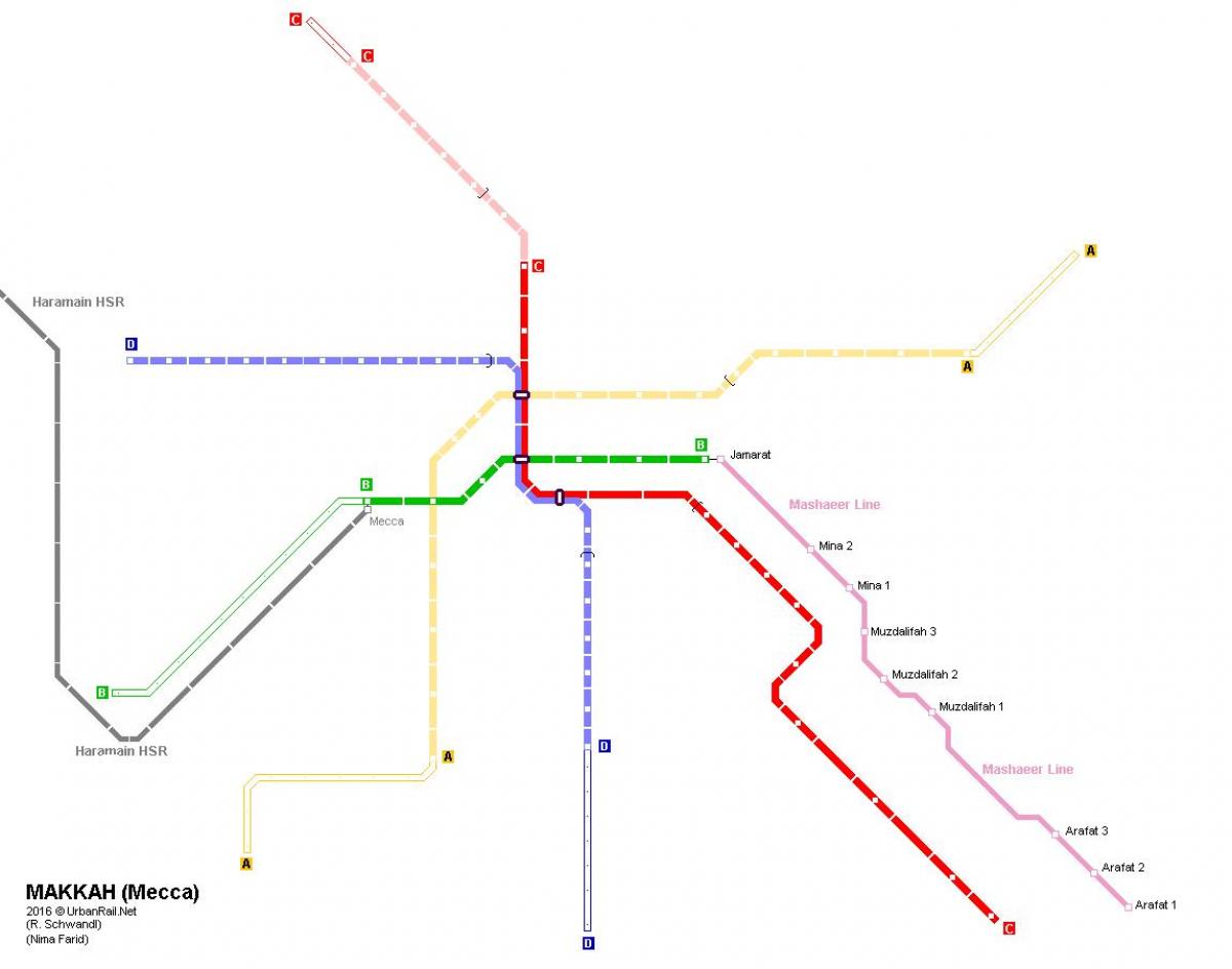peta Mekah metro 