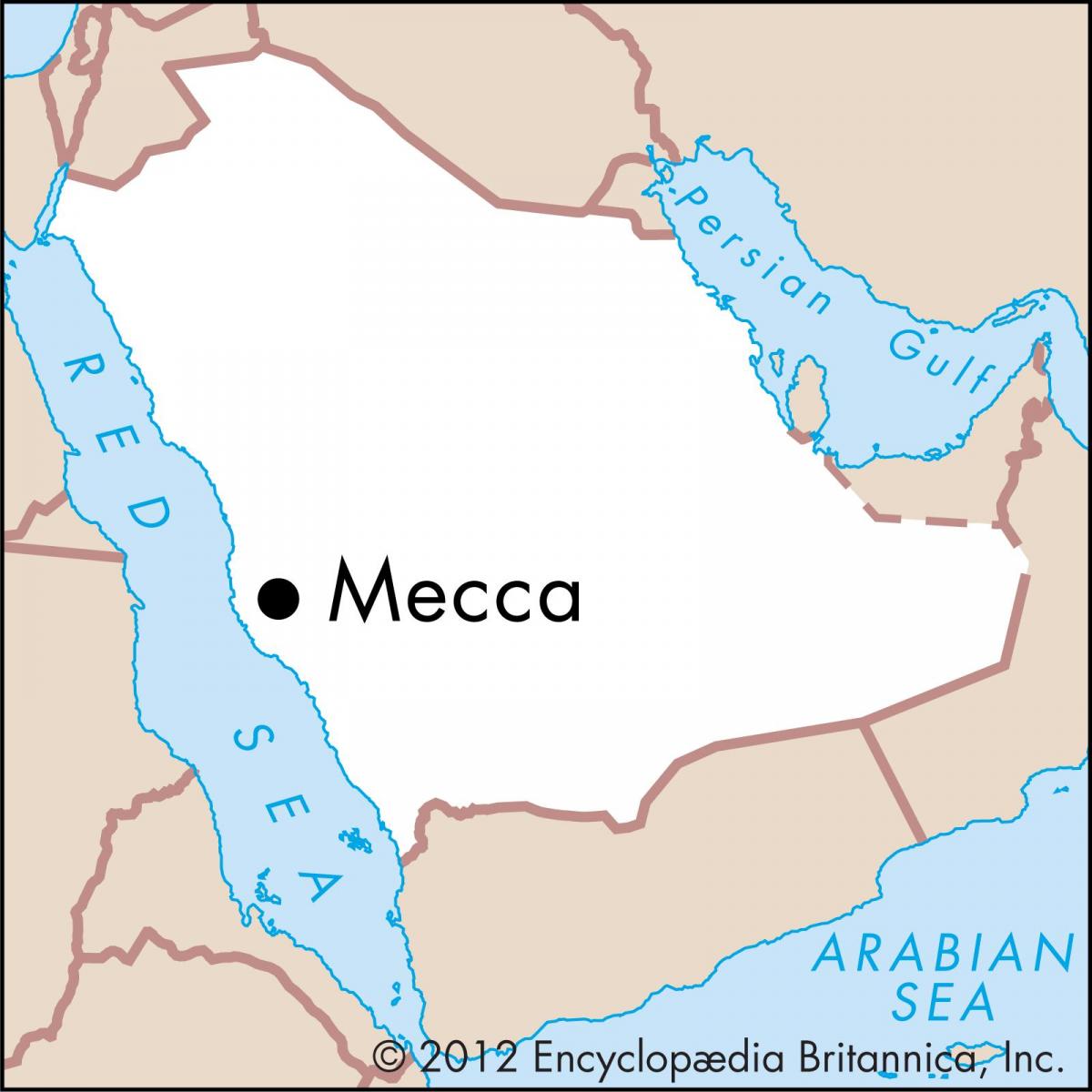 peta jika shahrah e hijrah Mekah 